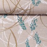 Canvas - Leinenlook Ähren Beige Petrol