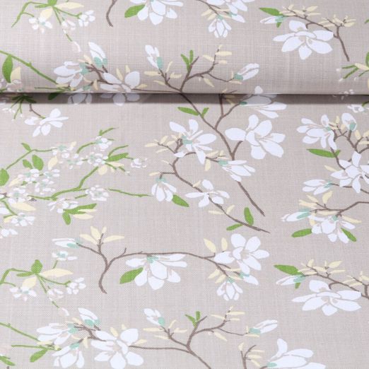 Baumwoll Canvas - Magnolien Beige 