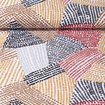 Toile de coton - Motif pois Terracotta Multicolore