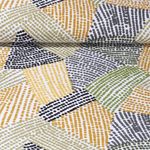 Baumwoll Canvas - Punktemuster Khaki Multicolor