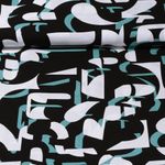 Viskose - Graphisch Schwarz Petrolgrün
