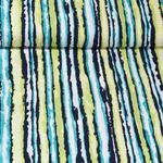 Viskose -  Aquarellstreifen Limettengrün