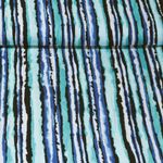 Viscose - Rayures aquarelle Bleu marine foncé