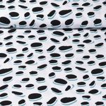 Viskose -  Steine Weiß Smaragdgrün