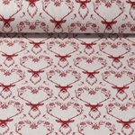 Canvas - Hirsche Leinenlook Beige Rot
