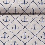 Canvas - Maritim Anker Icons Beige