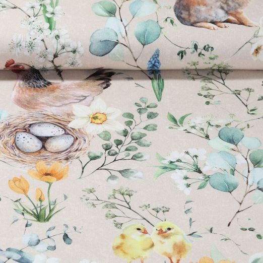 Toile canevas - Impression digitale Printemps Beige Multicolore