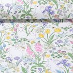 Toile canevas - Lapins Printemps Blanc-0