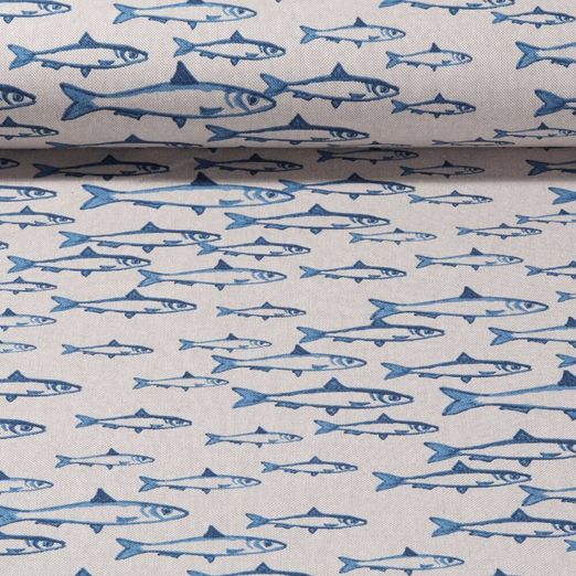 Toile canevas - Maritime Poissons Beige