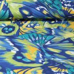 Jersey de viscose - Papillons Bleu roi