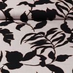 Viscose - Stretch Feuilles Sable