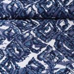 Viscose - Stretch Slub Losanges Bleu indigo