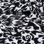 Viskose - Crinkle Gemustert Weiß Schwarz
