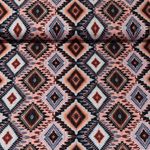 Baumwolle Voile - Lurex Mosaik Lachs