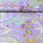 Voile de viscose - Motif floral Lilas-0