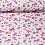 Jersey - Rollschuhe Blumen Rosa