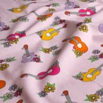 Maglia - Fiori di chitarre rosa