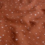 Mousseline de coton - Pois bois de rose