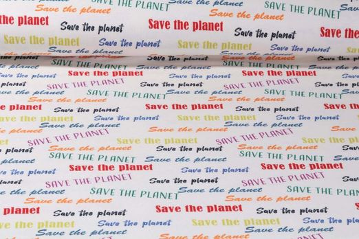 Sommersweat - French Terry Save The Planet Natur