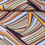 Popeline de viscose - Mixe de rayures Beige