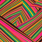 Popelina de viscosa - mezcla de rayas rosa