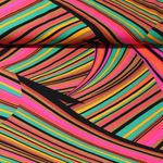 Viskose Popeline - Streifenmix Pink