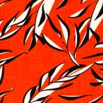 Viscosejersey - Grote bladeren oranje