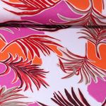 Viskosejersey - Gräser Weiß Orange