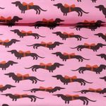 Bio Canvas - Hamburger Liebe Digitaldruck Bling Bling Wiener Dog Rosa