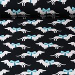 Bio Sweat - Hamburger Liebe Digitale Print Bling Bling Wiener Dog Zwart