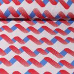 Biologische jacquard jersey - Hamburger Liebe Bling Bling Up and Down Grijs Blauw