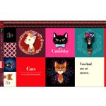 Bio Canvas Panel - Bling Bling Cat Cuteness Multicolor-0