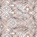 Jersey - Impression numérique losanges aquarelle blanc marron