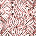 Jersey - Impression numérique aquarelle losanges blanc rouge