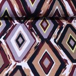 Viskosejersey - Rauten Bordeaux