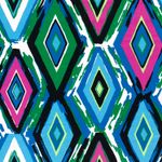 Viskosejersey - blå romber