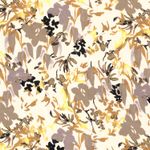 Viskosjersey - Blommor Abstrakt Beige