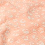 Muselina de algodón - Estampado de leopardo en salmón