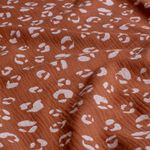 Muselina de algodón - Estampado leopardo madera de rosa