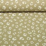 Baumwoll- Musselin - Leomuster Olive