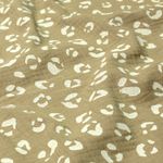 Muselina de algodón - Estampado leopardo oliva