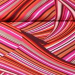 Viskose Popeline - Streifenmix Fuchsia