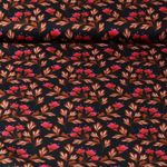 Luomupuuvilla - Hamburger Liebe Digitaalinen tulostus Bling Bling Blue Bell Satin Musta