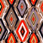 Viskosjersey - Romb Orange