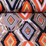 Viskosejersey - Rauten Orange