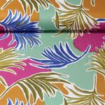 Viskosejersey - Gräser Grün Blau 