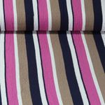 Viskose - Stretch Bubble Crash Streifen Pink