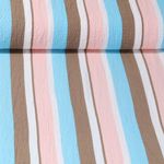Viskose - Stretch Bubble Crash Streifen Aqua