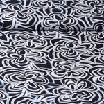Viskose Popeline - Blüten Navy