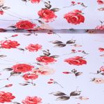 Jersey - Digitaldruck Rosen Weiß Rot